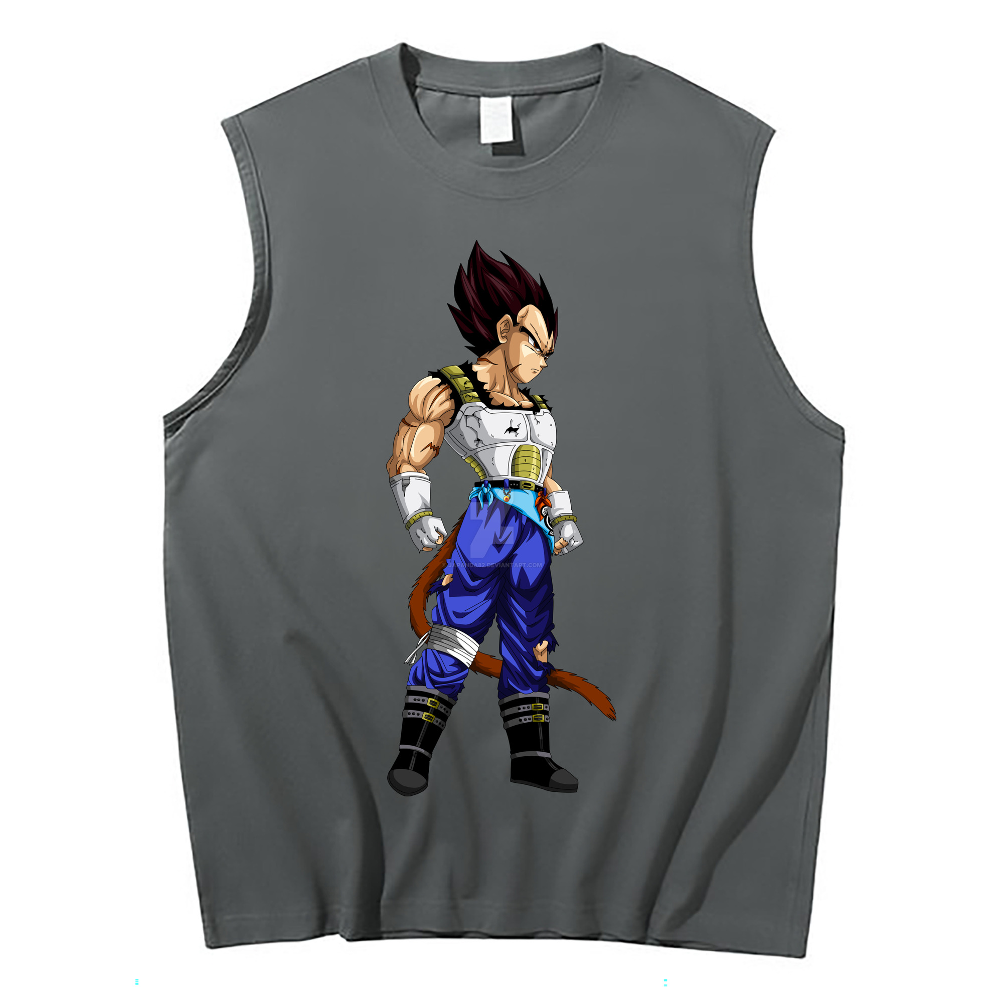 （画像用） ドラゴンボール ベジータ四世（Bejīta Yonsei）DRAGON BALL Vegeta IV コットン100％タンクトップ（フロントプリント）